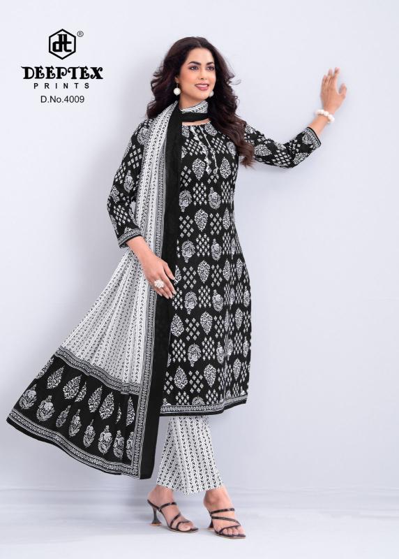 Deeptex aaliza black & white vol-4 ladies dress material wholesale price